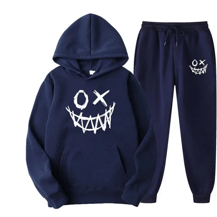 Men's 2-Piece Winter Casual Sweatsuit Fleece Hoodie & Joggers Set