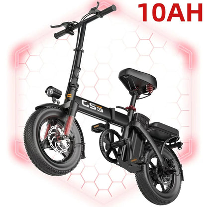 UPlee GS3 Lightweight Folding Electric Bike (500W, 48V)