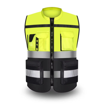 Dual Tone High Visibility Safety Vest with Multiple Pockets