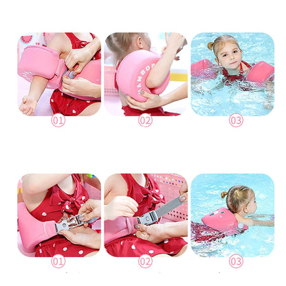 Safe and Secure Non-Inflatable Swim Arm Rings for Toddlers