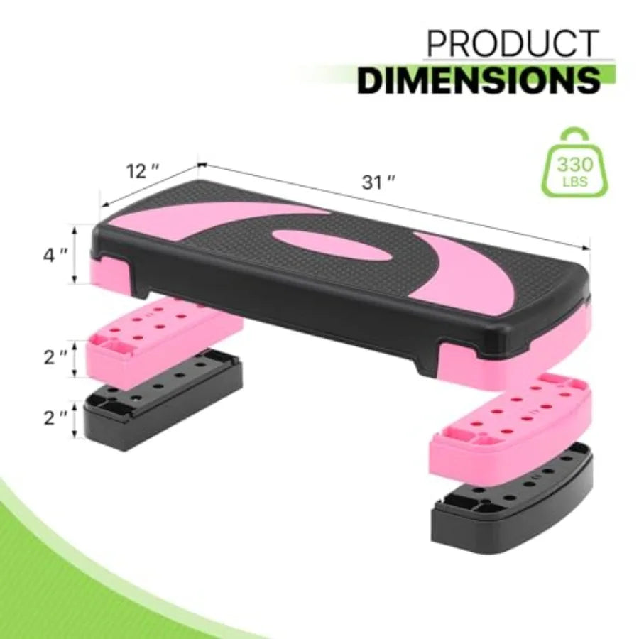 Adjustable Non-Slip Aerobics Stepper Platform