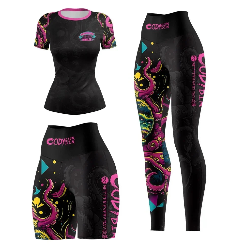 Women's Yoga & Running Sport Suit 2-Piece Fitness Set