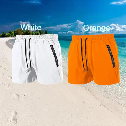 Men’s Quick-Dry Swim & Gym Shorts with Zipper Pockets