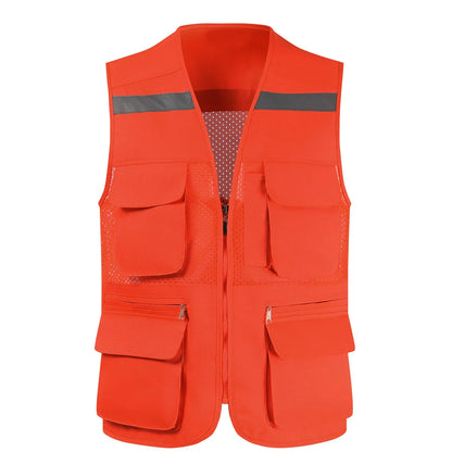 Breathable Mesh Fishing Vest with Multiple Pockets