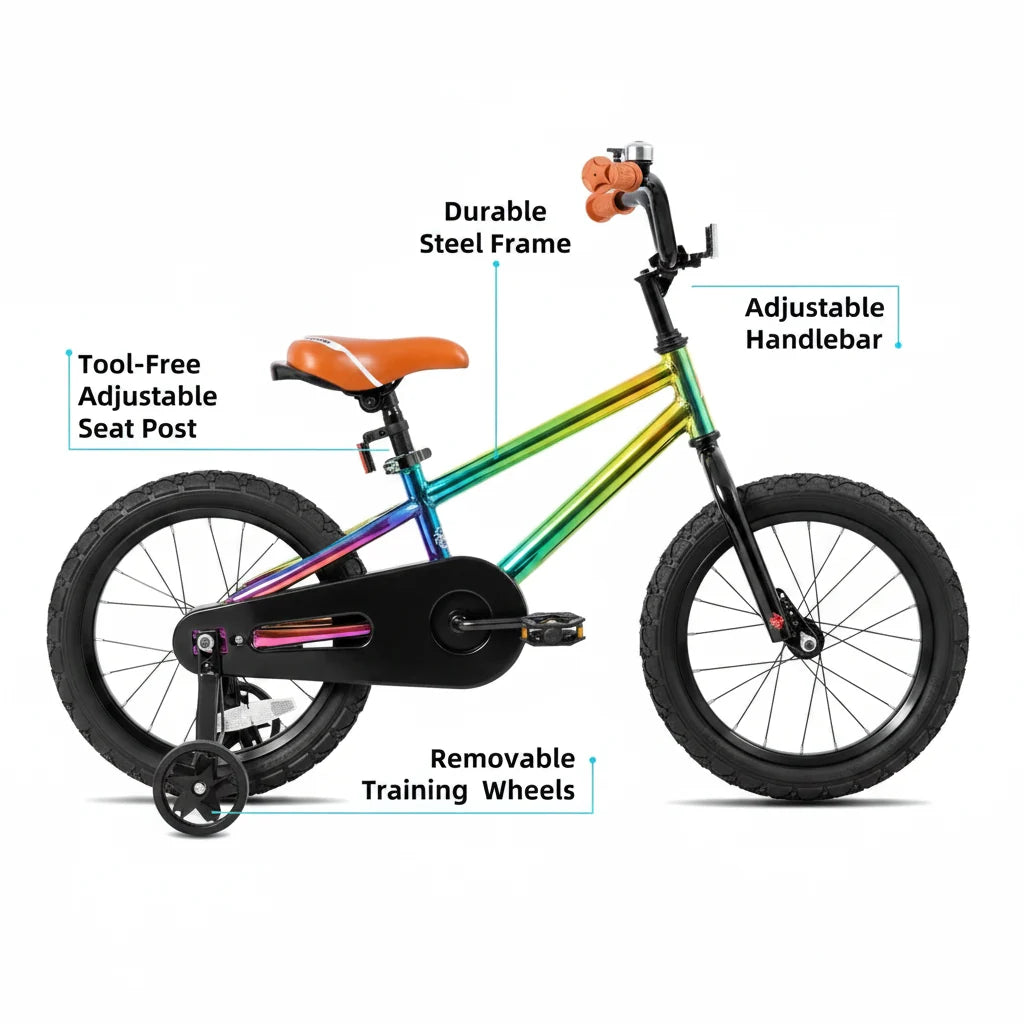 Kids Bike for Ages 2-9, Boys & Girls with Training Wheels