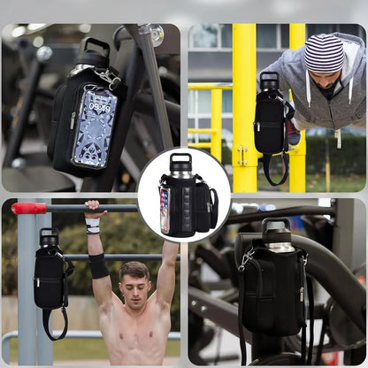 Magnetic Gym Water Bottle Holder for Phone & Keys