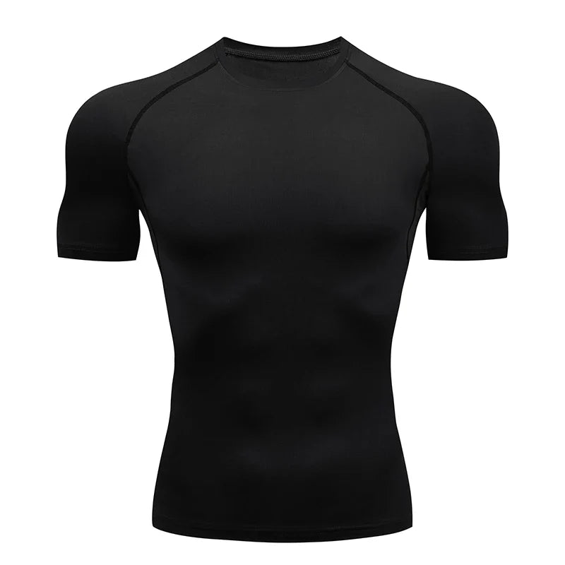 Men's Short Sleeve Compression Gym & Running Shirt