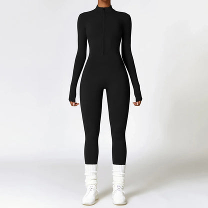 Elevate Your Workout  Long Sleeve Yoga Jumpsuit
