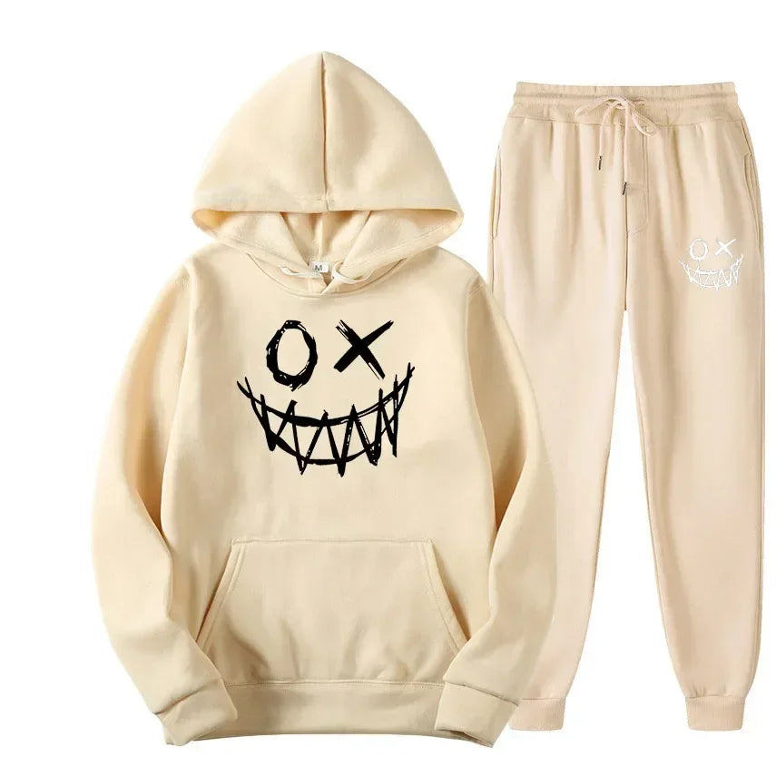 Men's 2-Piece Winter Casual Sweatsuit Fleece Hoodie & Joggers Set
