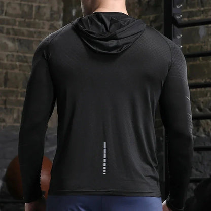 Men's Quick Dry Outdoor Sports Hoodies Activewear Running Tops