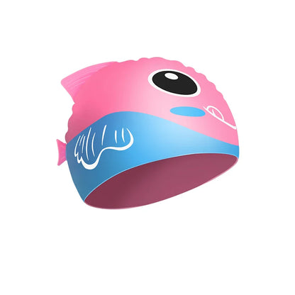 Personalized Children's Shark Silicone Swim Caps