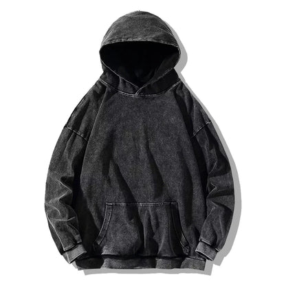 Unisex Cotton Hoodies  Vintage Wash  Harajuku Style