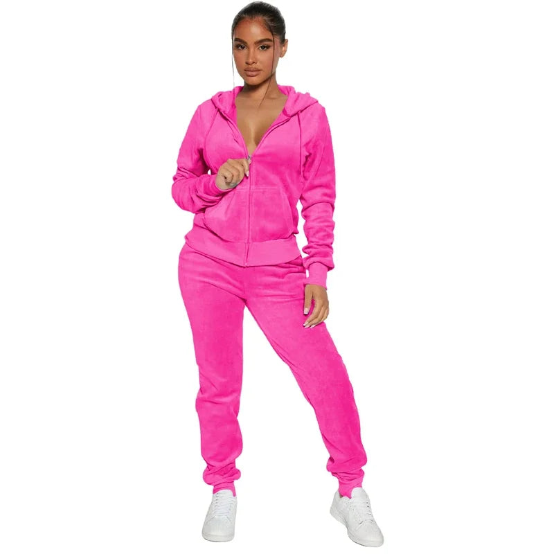 Cozy Comfort Velvet Pant Sets for Women
