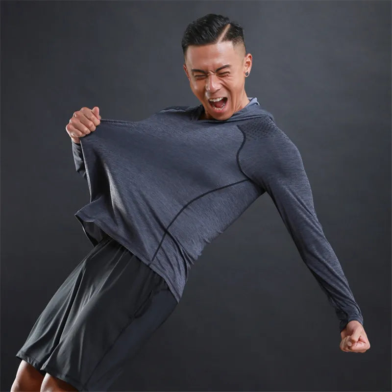 Men's Performance Hoodie for Gym & Running