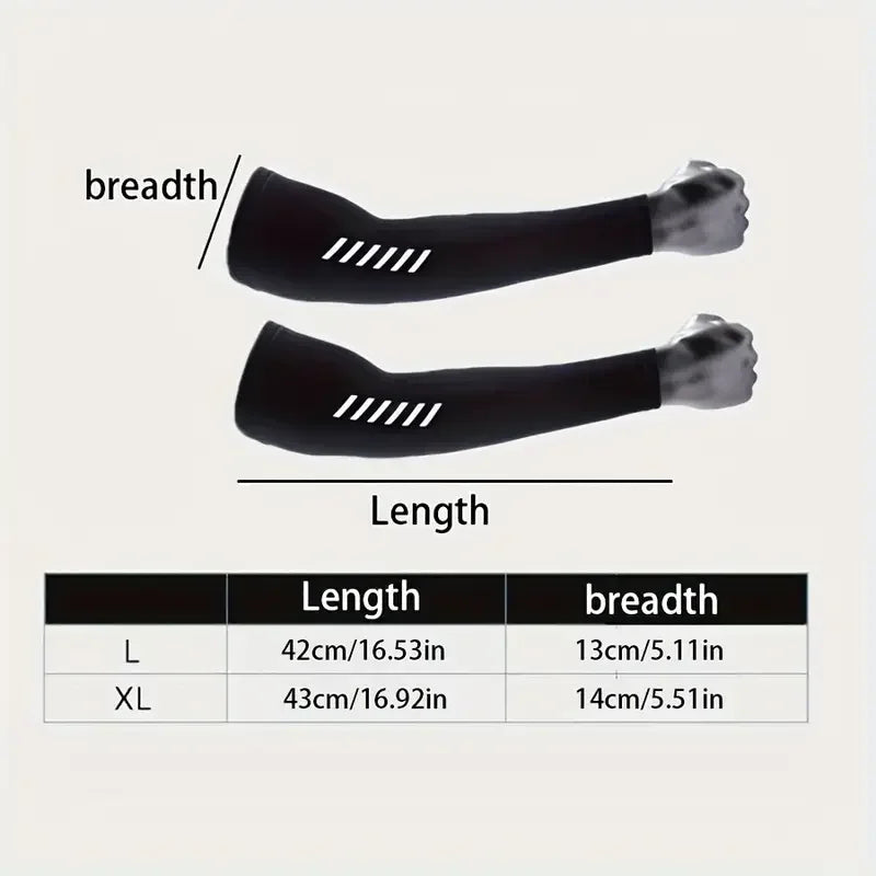 UV Protection Ice Silk Cooling Arm Sleeves for Cycling & Sports