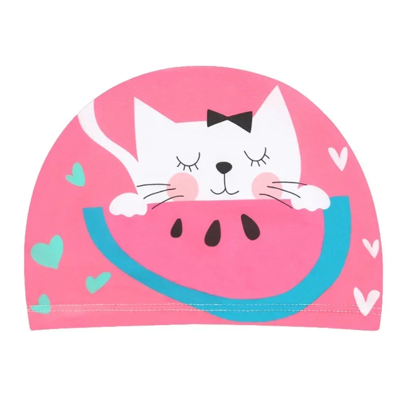 Cartoon Animal Swim Caps for Kids