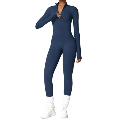 Elevate Your Workout  Long Sleeve Yoga Jumpsuit