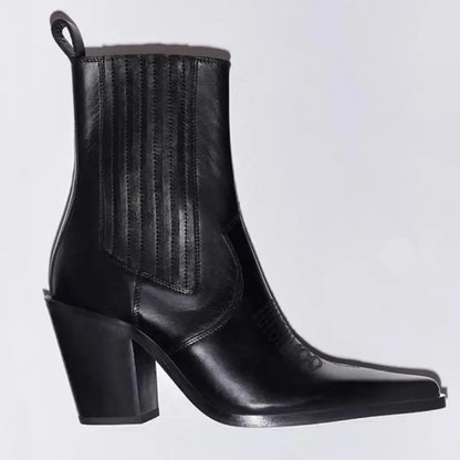 Timeless Appeal: Genuine Leather Ankle Booties