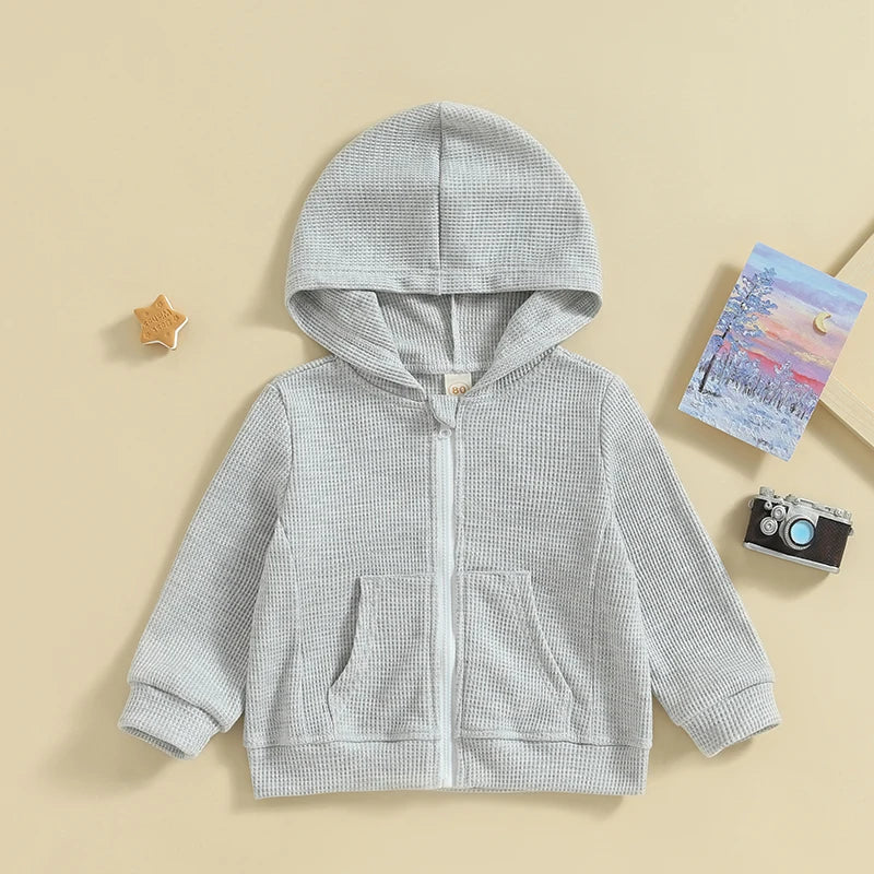 Hoodie Long Sleeve Hooded Zip Up Sweatshirt Jacket for Boys & Girls