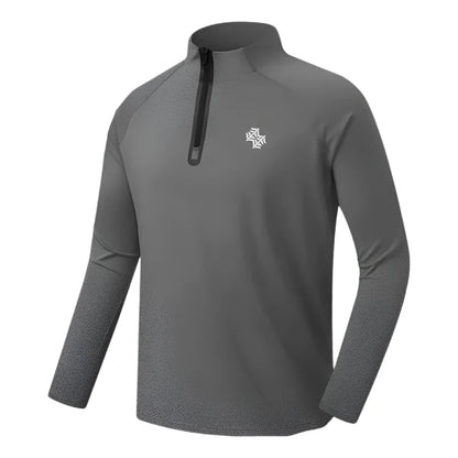 Long Sleeve Performance Polo Shirt for Men  Breathable  Comfortable