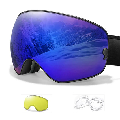 Crystal Clear Vision Anti Fog Ski Goggles