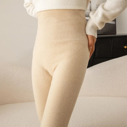 Versatile Cashmere Leggings Skin Tone  Slim Fit