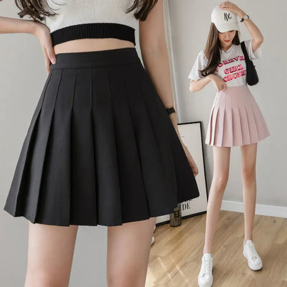 High Waisted A Line Plaid Mini Skirt