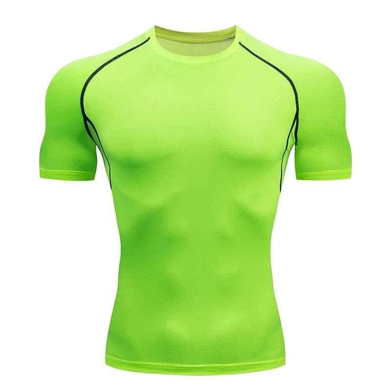 Men's Short Sleeve Compression Gym & Running Shirt