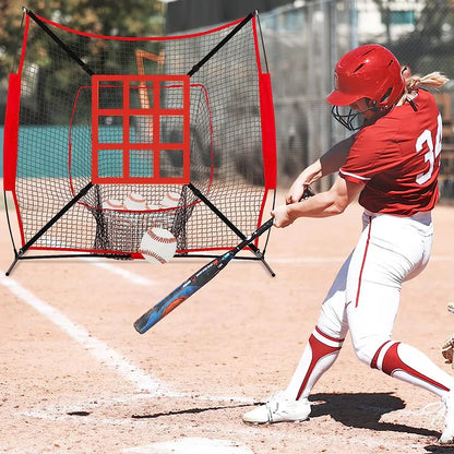 Portable Baseball Training Net with Target Zone
