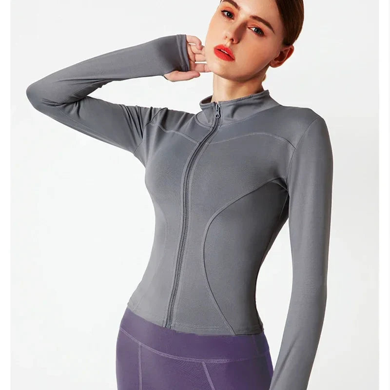 Breathable Workout Jacket with Thumbholes