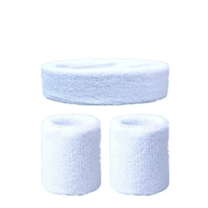 Cotton Sweatband Bundle Headband and Wristbands