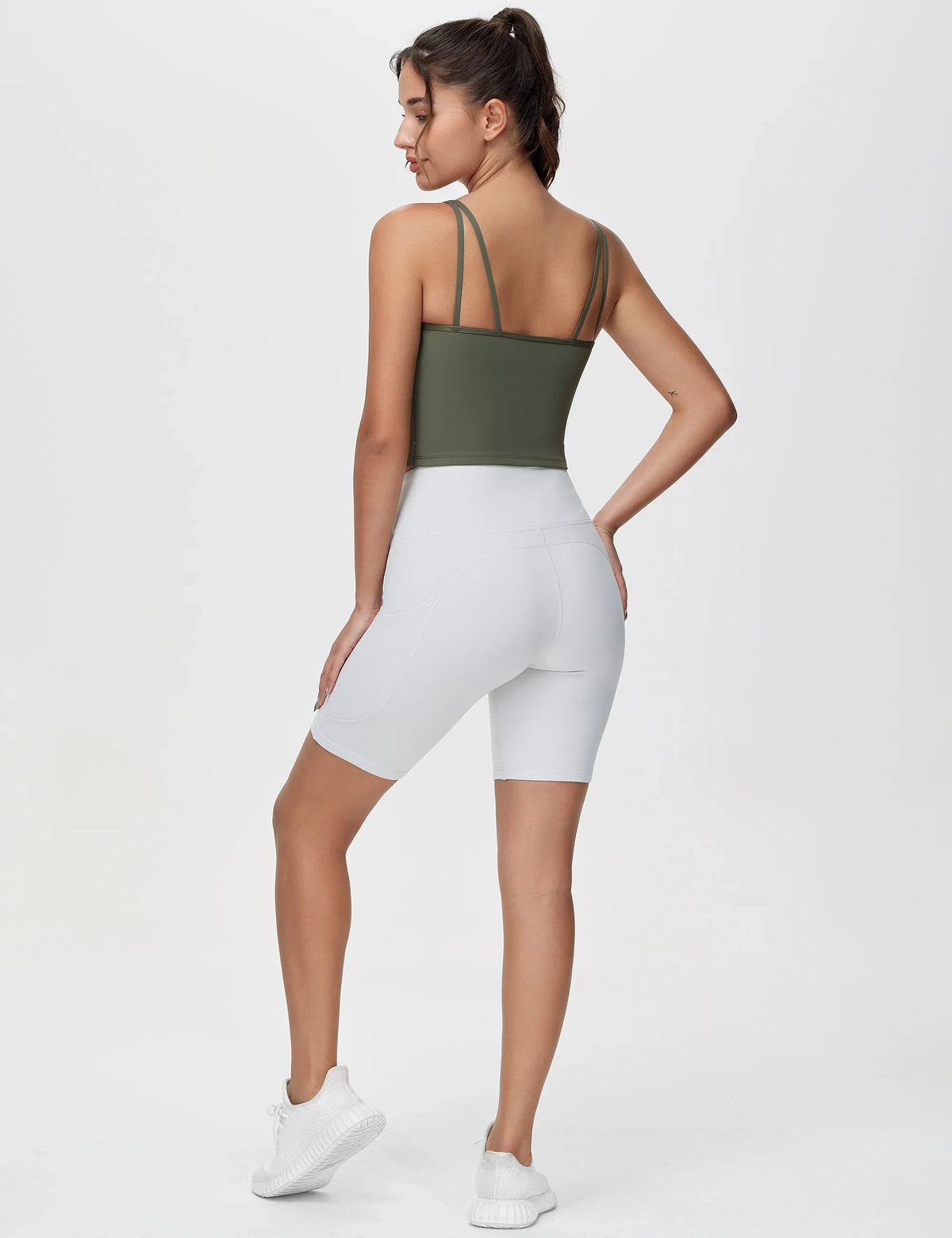 Women's Longline Sports Bra & Padded Yoga Workout Tank