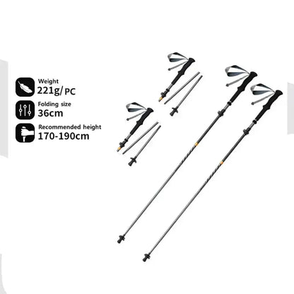 Ultralight & Foldable Trekking Poles For Comfortable Hiking & Trekking