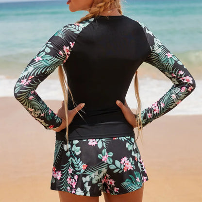 Women's Long-Sleeve Tankini Swimsuit