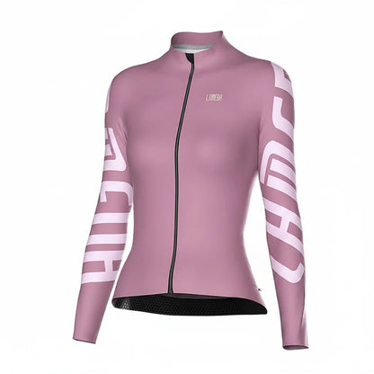 Women's Thermal Fleece Cycling Jersey Long Sleeve Winter Top