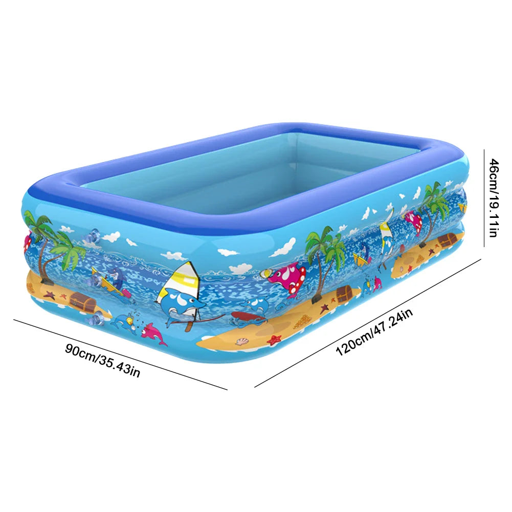 Thickened Inflatable Pool with Cartoon Design