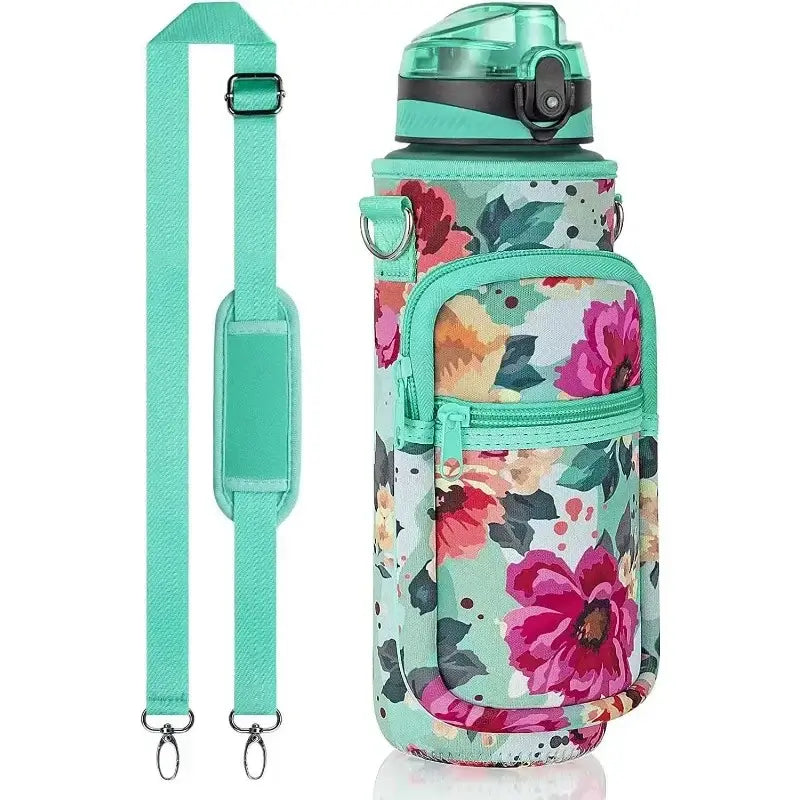 Water Bottle Sleeve with Phone Pouch & Strap | Outdoor Bag