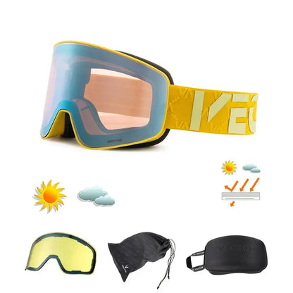 Superior Vision Magnetic Ski Goggles with UV400 Protection
