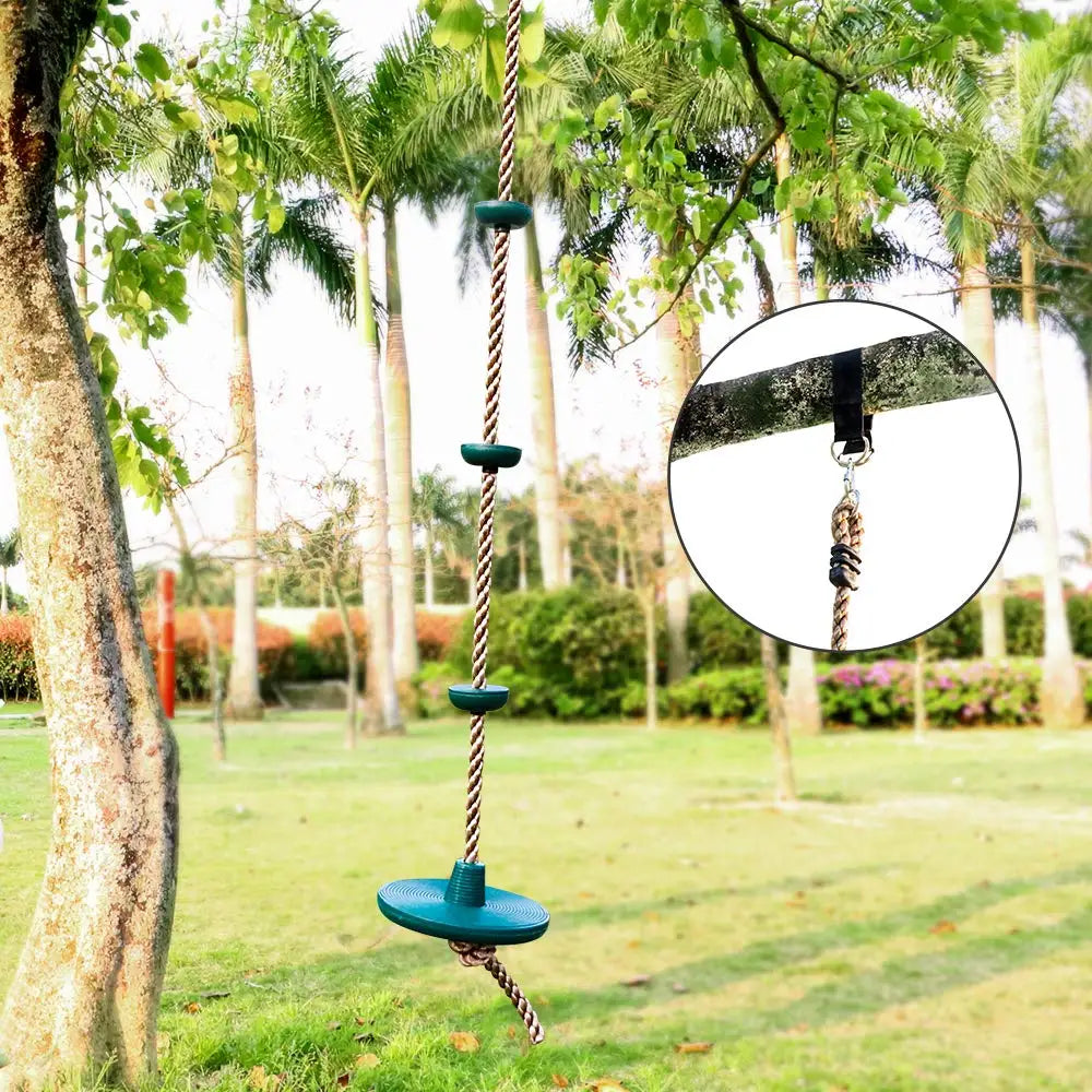 Outdoor Adventure: Swing Set with Climbing Rope for Kids
