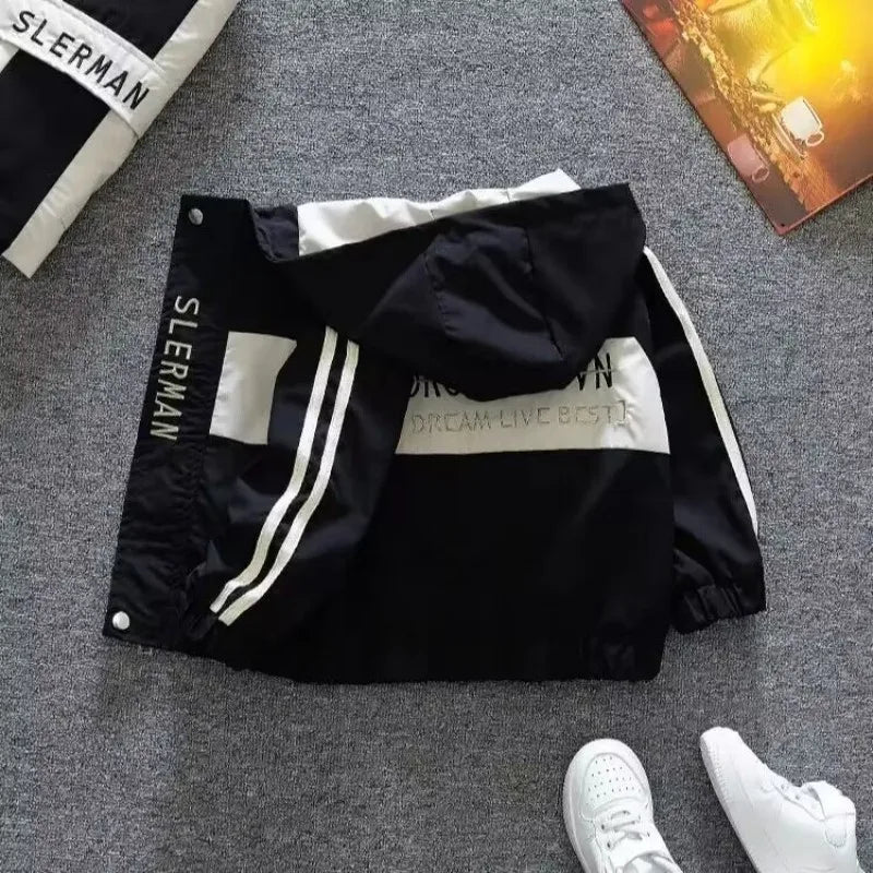 Lightweight Boys' Hooded Jacket for Spring and Autumn