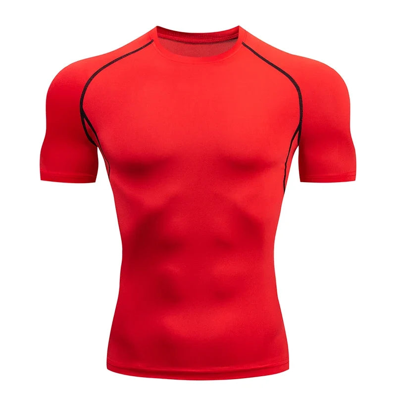 Men's Short Sleeve Compression Gym & Running Shirt