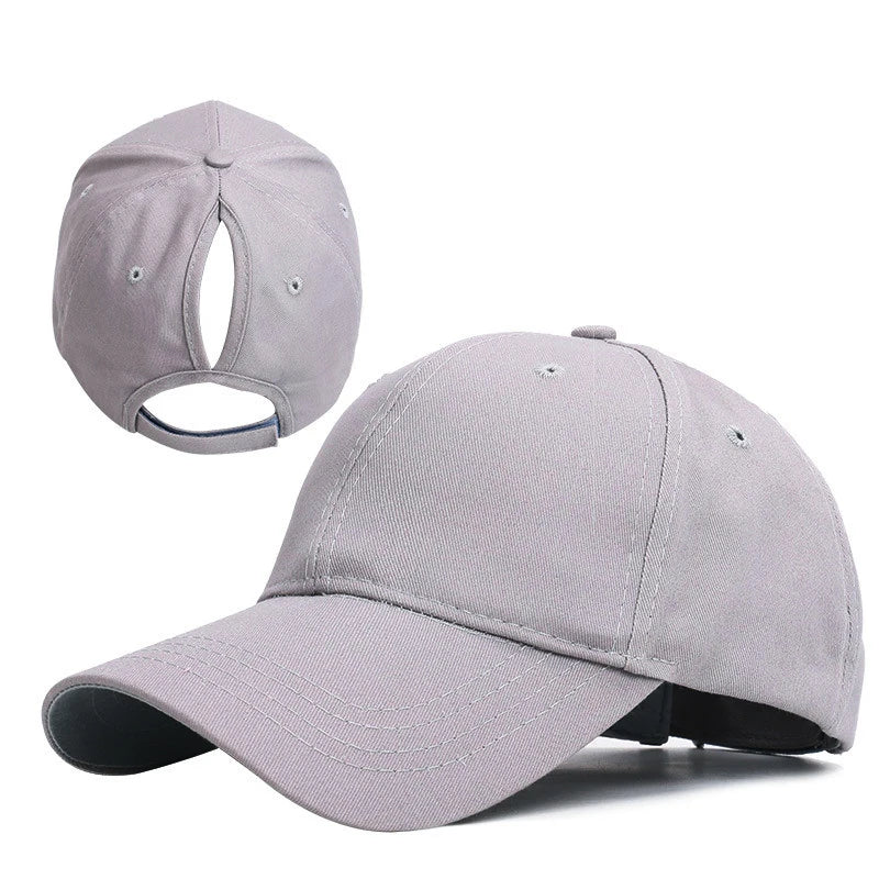 Baseball Cap with Ponytail Slot