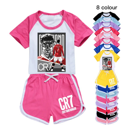 Kids CR7 Sports Suit Boys & Girls Boutique Summer Set