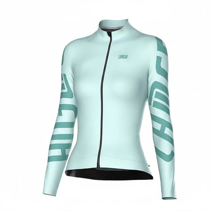 Women's Thermal Fleece Cycling Jersey Long Sleeve Winter Top