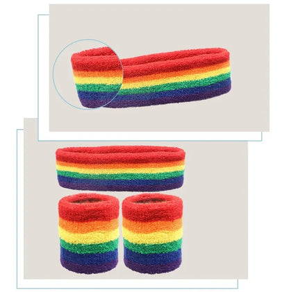 Cotton Sweatband Bundle Headband and Wristbands