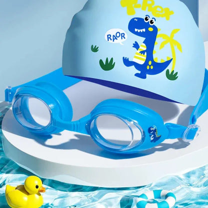 Waterproof Anti Fog Kids Swim Goggles and Cap