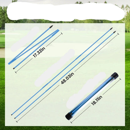 Collapsible Golf Training Rods with Case