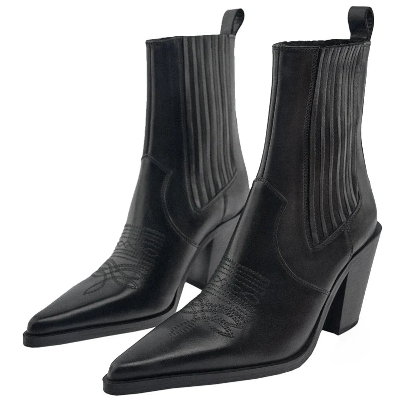 Timeless Appeal: Genuine Leather Ankle Booties