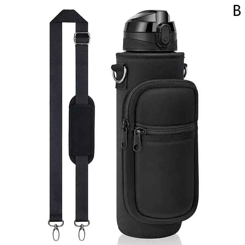 Water Bottle Sleeve with Phone Pouch & Strap | Outdoor Bag