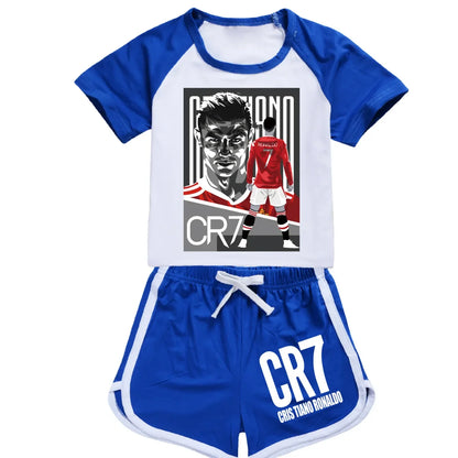 Kids CR7 Sports Suit Boys & Girls Boutique Summer Set